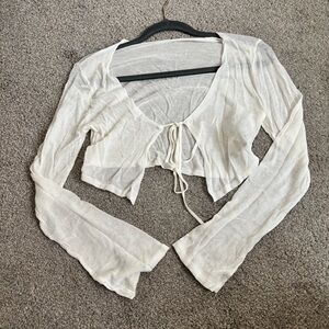 3/$25 Elegant White Sheer Women's Top